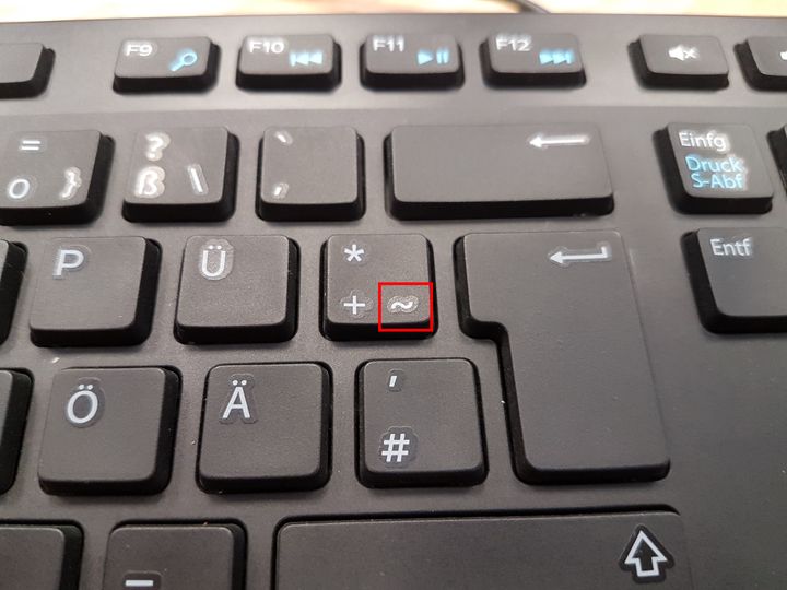 Tilde zeichen position und eingabe ber die tastatur